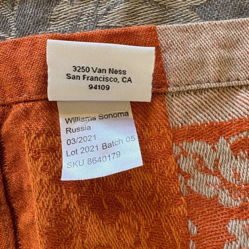 Williams Sonoma Napkins Fall Colors Set Of Two